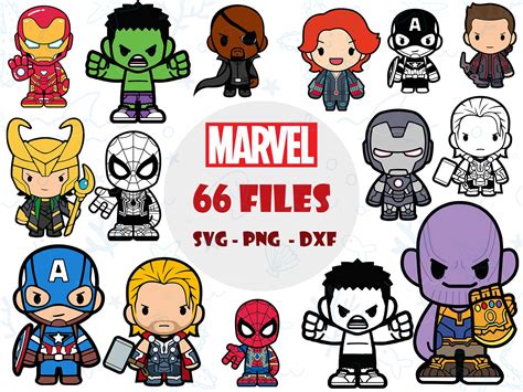 Baby Avengers Svg Bundle Chibi Superhero Svg Bundle Layered Etsy