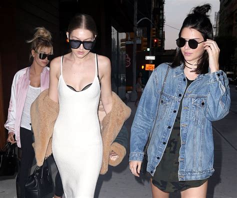 kendall jenner gigi hadid and hailey baldwin out in new york city 6 20 2016 celebmafia