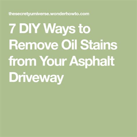 People spill oil while doing an oil change dark 'shadows' on asphalt linger behind from piles of leaves or mulch. 7 DIY Ways to Remove Oil Stains from Your Asphalt Driveway ...