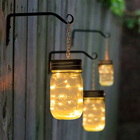 Hanging Solar Mason Jar Lid Lights String Fairy Lights