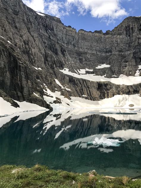 Iceberg Lake Glacier National Park Incredibly Clear Deep Blue Lake