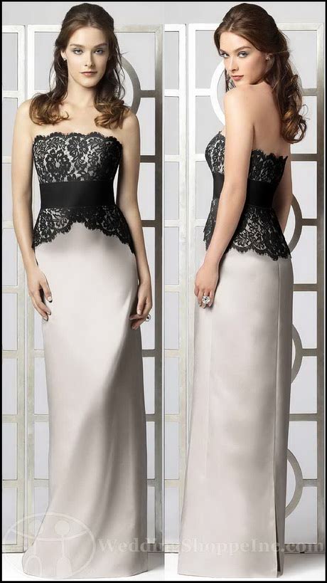 Black Lace Bridesmaid Dresses