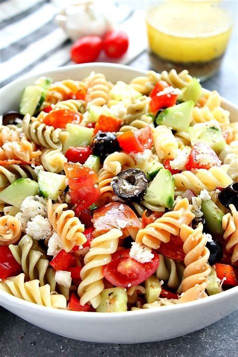Potato salad, pasta salad, macaroni salad, are all traditional summer side dishes. Italian Pasta Salad Recipe - rotini pasta, cherry tomatoes ...