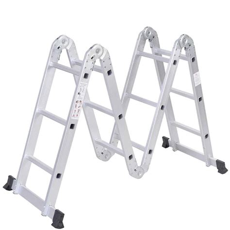 Zimtown 125ft 330lb Multi Purpose Step Platform Ladder Aluminum
