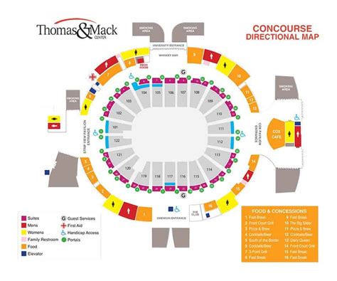Thomas And Mack Center Seating Chart And Capacity Unlv Las