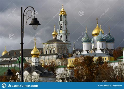 Architecture Of Trinity Sergius Lavra Assumption Cathedral Stock Photo