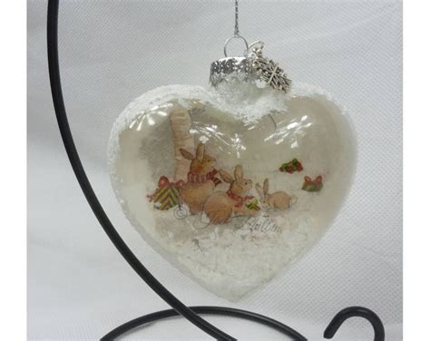 Glass Christmas Baublerabbit Tree Decorationbunny Christmas Baublebunny Rabbit Lover T