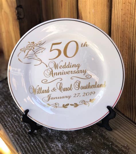 50th Anniversary Plate Personalized Anniversary T For Etsy