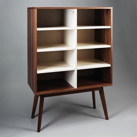 This bookcase features 6 storage cubes with 3 storage bins. Walnut Bookcase Unit Wood White Shelves Traditional Free ...