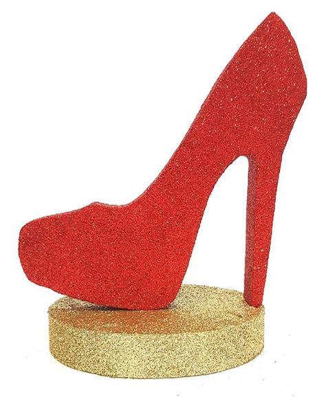 High Heel Shoe Centerpiecestyrofoam Shoe Cut Out Stiletto Etsy Red