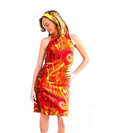 1960 s twiggy gogo dress psychedelic mod by laoohlalaboutique
