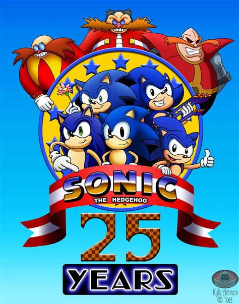 Sonic The Hedgehog 25th Anniversary By Moon Phantom On Deviantart