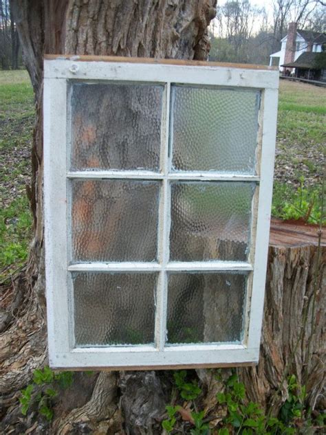 White Window With Textured Glass Six Pane Window Vintage Etsy White