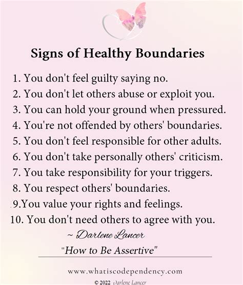 Signs Of Healthy Boundaries Healthy Boundaries Are Essential In By Darlene Lancer
