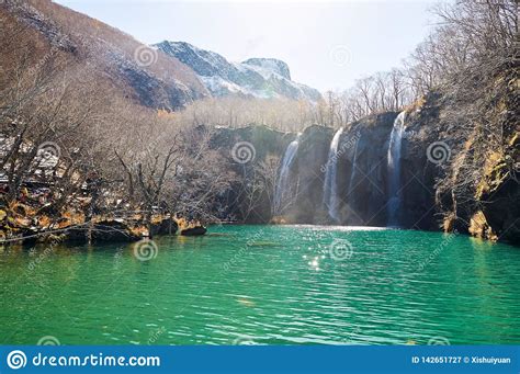 The Green Lake Scenic Of Changbai Mountains Stock Image Image Of