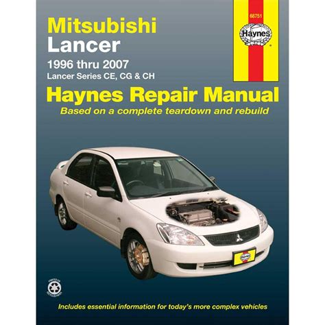 Haynes Car Manual For Mitsubishi Lancer 1996 2007 68751 Supercheap Auto