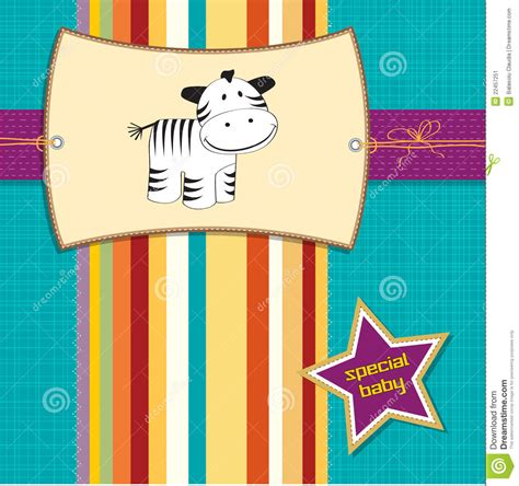 New Arrived Card With Zebra Stock Illustration ...