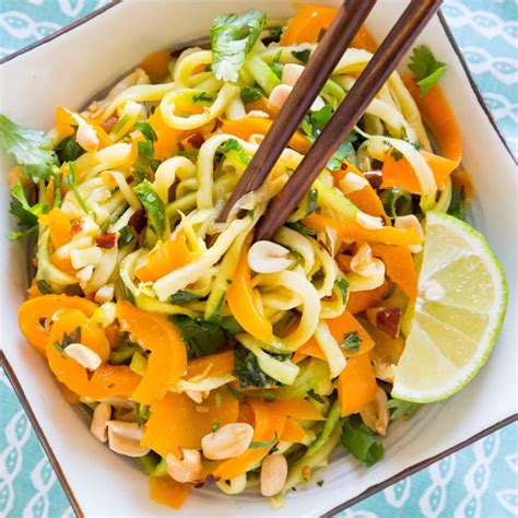 A Crowd Favorite Colorful Zoodle Pad Thai Recipe Brit Co