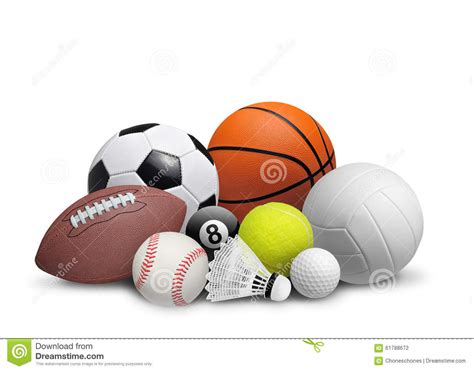We are all very excited for the big3 league. Sport Balls On White Stock Photo - Image: 61788672