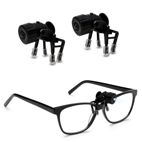 bright basics 2 pack universal clip on led glasses light aduro products