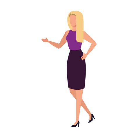 Business Woman With Blonde Hair Avatar Character 4833978 Vector Art At Vecteezy