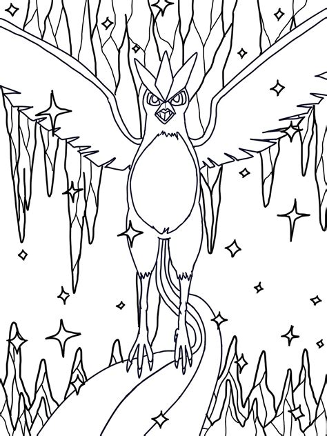 Pokemon Articuno Coloring Pages Printable Free Pokemon Coloring Pages