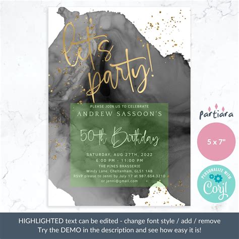 Pin On Adult Birthday Party Invitations 89d