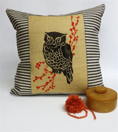owl throw pillow woodland owl decorative pillow owl cushion cover owl lover etsy