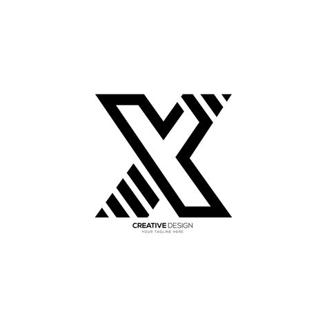 letter y k x creative simple line art negative space monogram fashion logo 29748011 vector art