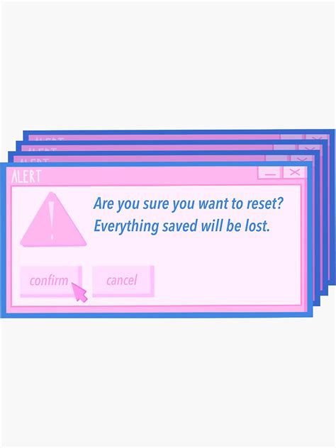 Aesthetic Pop Up Windows Tab Alert Sticker For Sale By Visionrea