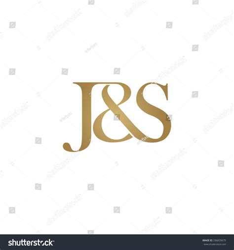 js initial logo ampersand monogram golden stock vector royalty free 336839675 shutterstock