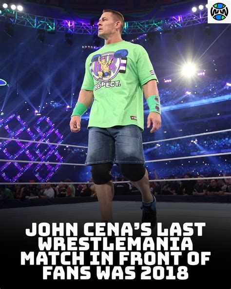 WrestlingWorldCC On Twitter Years Since John Cenas Last Wrestlemania Match In Front Of Fans