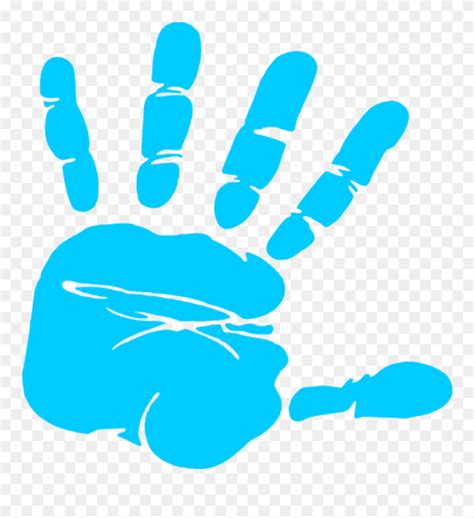 Download Handprint Clipart Blue Hand Print Clip Art Kid Handprint