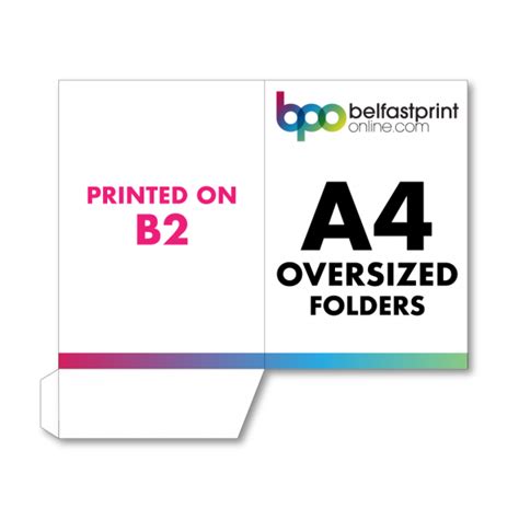 A4 Oversized Folders Printed On B2 350 Silk Mlam2 Belfast Print Online