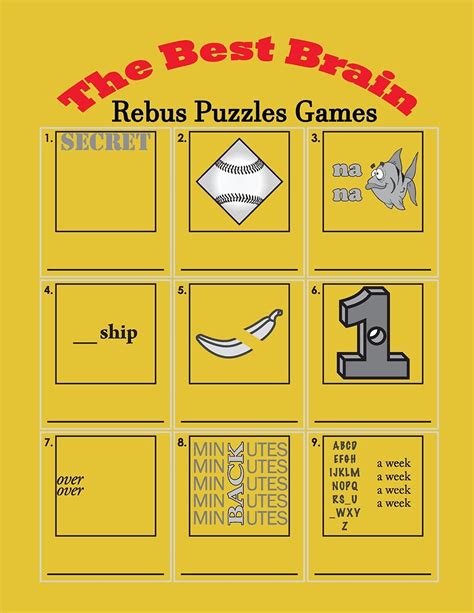 The Best Brain Rebus Puzzles Games Word Plexer Puzzle Teasers Frame