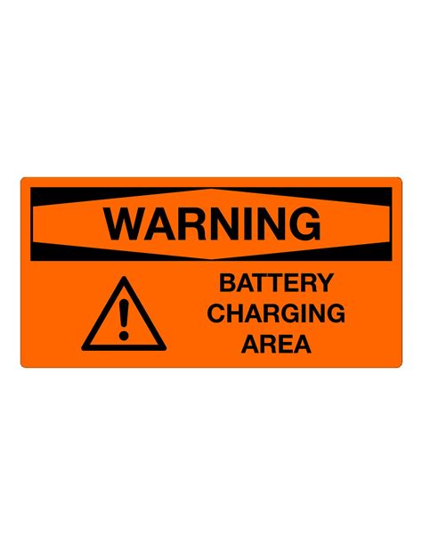 Sticker Warning Battery Charging Area 300 X 150 Mm Kopen Bestel Nu