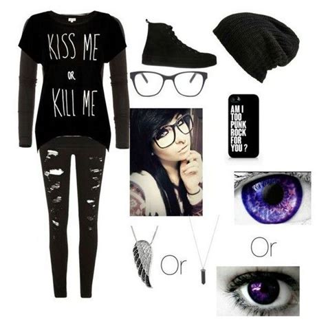 My Emo School Outfits Liked On Polyvore Featuring Jewelry Cute Emo