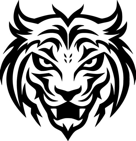 tigre minimalista y sencillo silueta vector ilustración 27599994