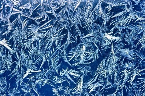 Frost Patterns On Window Glass In Stock Image Colourbox