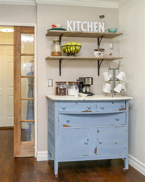 Diy coffee bar tailored from scratchdiy pallet coffee mug rack;each inch of this custom built kitchen cabinet is maximized to store a coffee machine, cups and mugs.farmhouse coffee bar with diy floating shelf and mug rack november 5, 2018 by christina 6 comments tips on how to add a functional coffee bar to your kitchen even if you only have a. How to Build a Farmhouse Coffee Bar - The Weathered Fox
