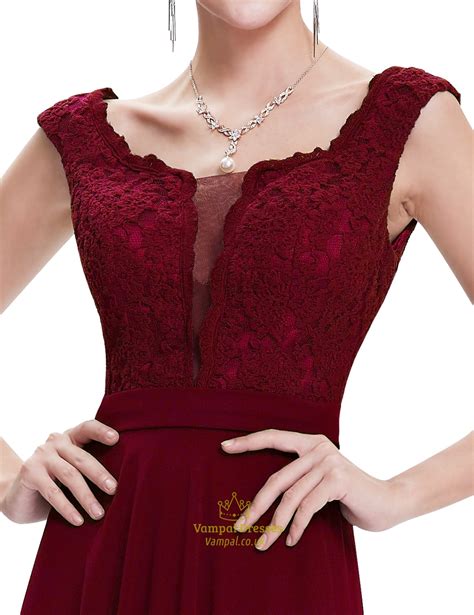 A wide variety of bridesmaid dress options are available to you, such as feature, fabric type, and supply one shoulder beaded long women's plus size chiffon dresses cheap wholesale yellow/white/burgundy/blue/purple bridesmaid dresses. Burgundy Chiffon Cap Sleeves Long Bridesmaid Dresses With ...