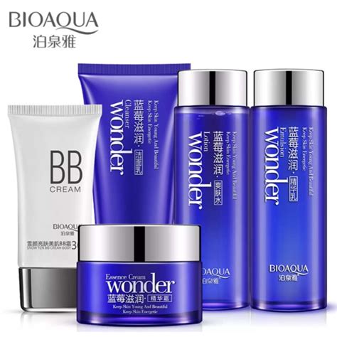 Bioaqua 5 In 1 Blueberry Wonder Face Care Set Moisturizing Series