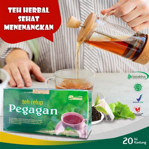 Jual Teh Pegagan Asli Tazakka Isi 20 Kantung Teh Celup Membantu