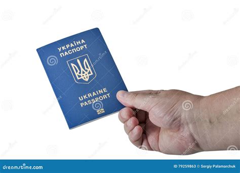 Wr Cza Mieniu Ukrai Skiego Biometrycznego Paszport Odizolowywaj Cego Na