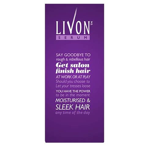 Small qty is enough and can the serum is available in three different size options and here is the price list of all: Buy Livon Serum Serum For Dry & Unruly Hair Online at Best ...