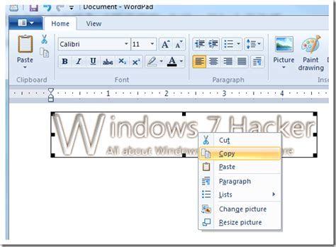 How To Use Paint Drawing To Edit Images In Wordpad In Windows 7 Tips