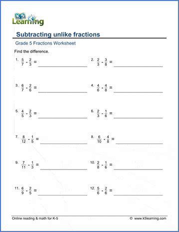 • 11 млн просмотров 5 лет назад. Subtraction with unlike denominators lesson 6.2 answer key ...