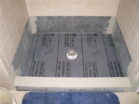 How To Install Tile Shower Pan Double Sink Vanity