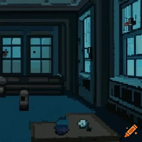 Pixel Art Of A Dorm Room In Bully Game