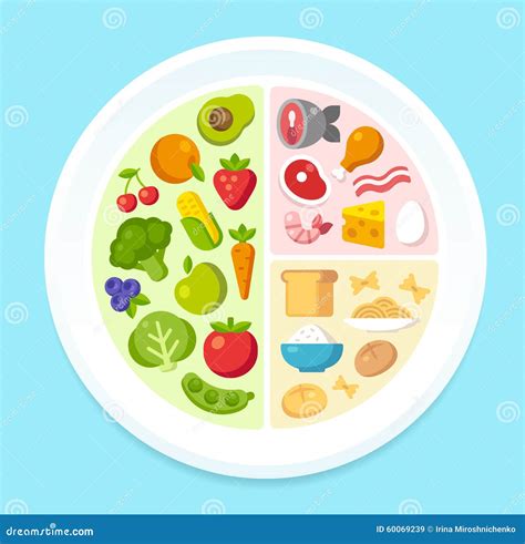 Healthy Food Chart Cartoon Vector 60069239